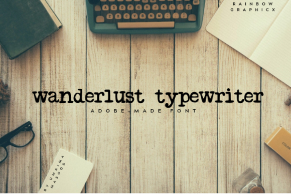 Wanderlust Typewriter Font for Editorial Design